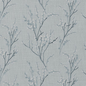 Laura Ashley Pussy Willow Embroidered Fabric Seaspray