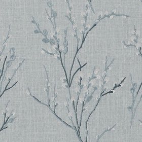 Laura Ashley Pussy Willow Embroidered Fabric Seaspray