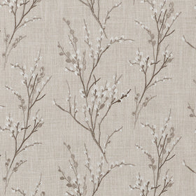 Laura Ashley Pussy Willow Embroidered Fabric Steel