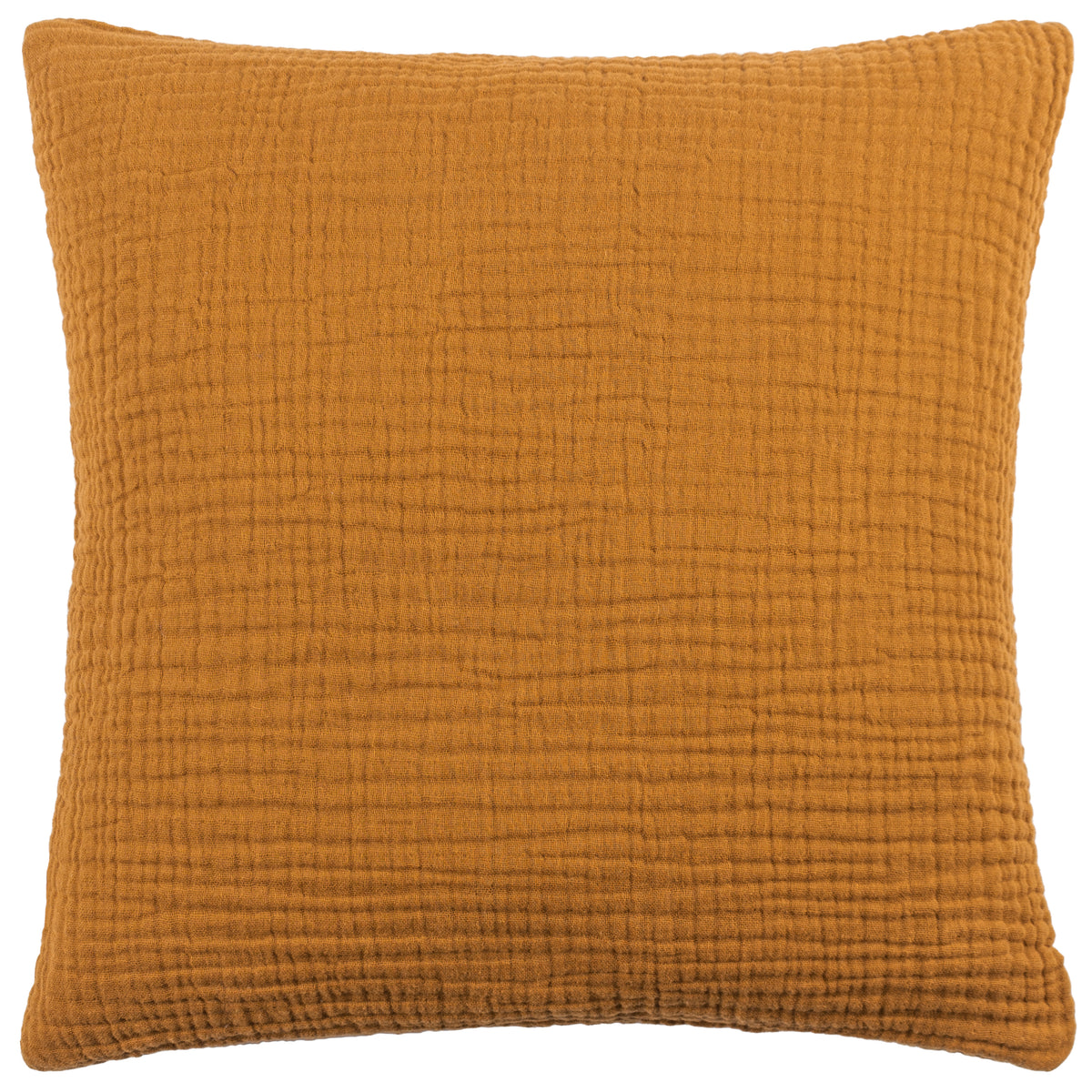 Yard Lark Muslin Crinkle Cotton Filled Cushion 45cm x 45cm Cumin