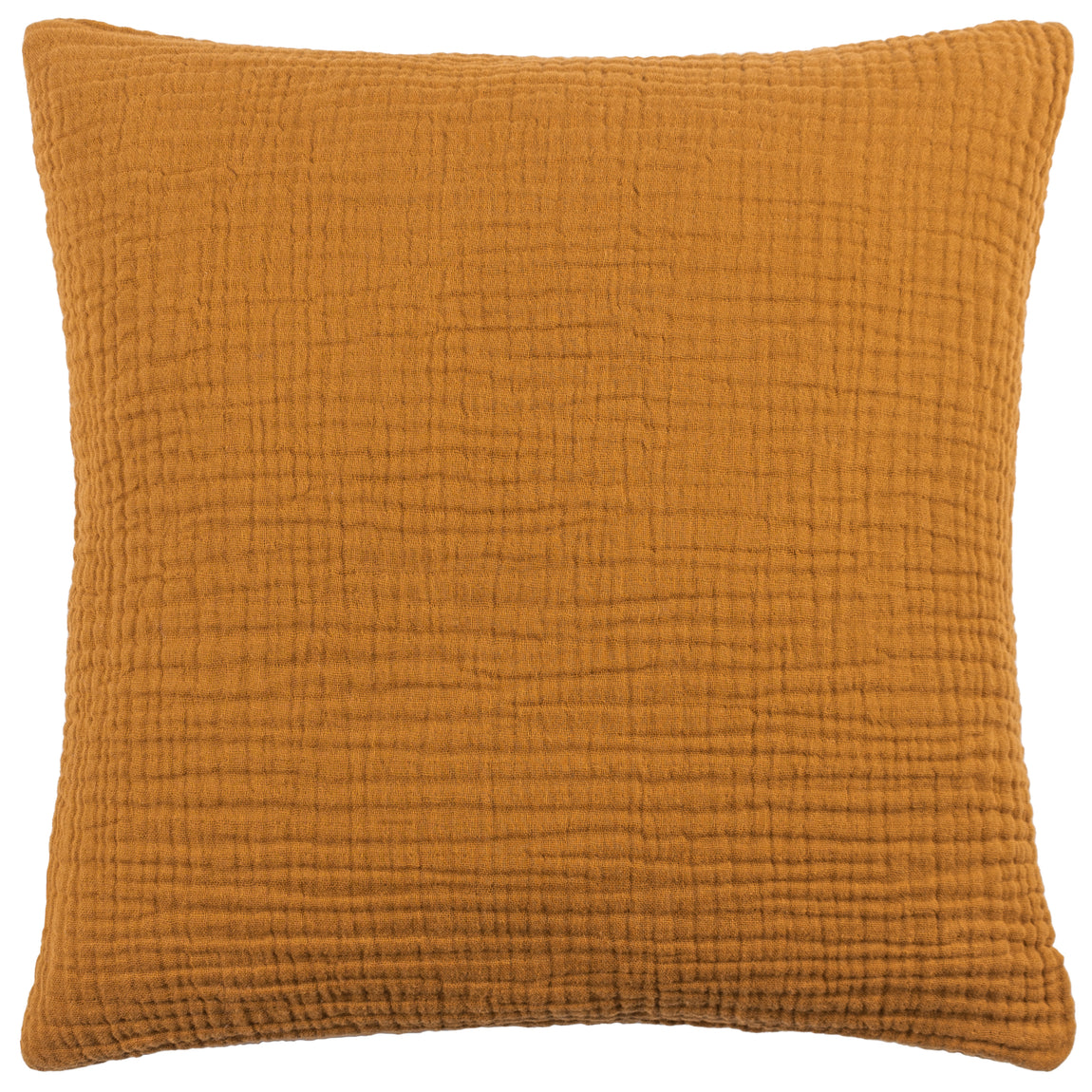 Yard Lark Muslin Crinkle Cotton Filled Cushion 45cm x 45cm Cumin