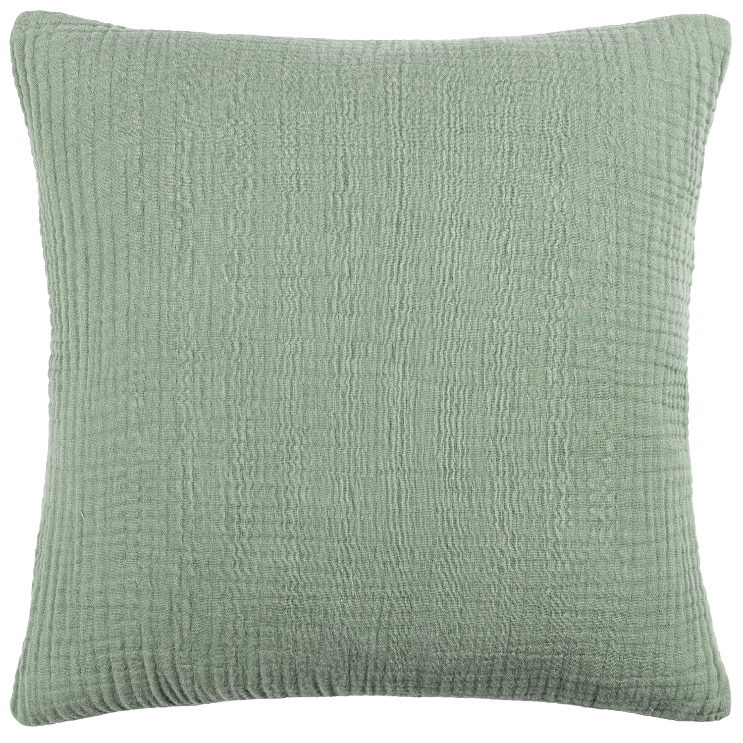 Yard Lark Muslin Crinkle Cotton Filled Cushion 45cm x 45cm Eucalyptus