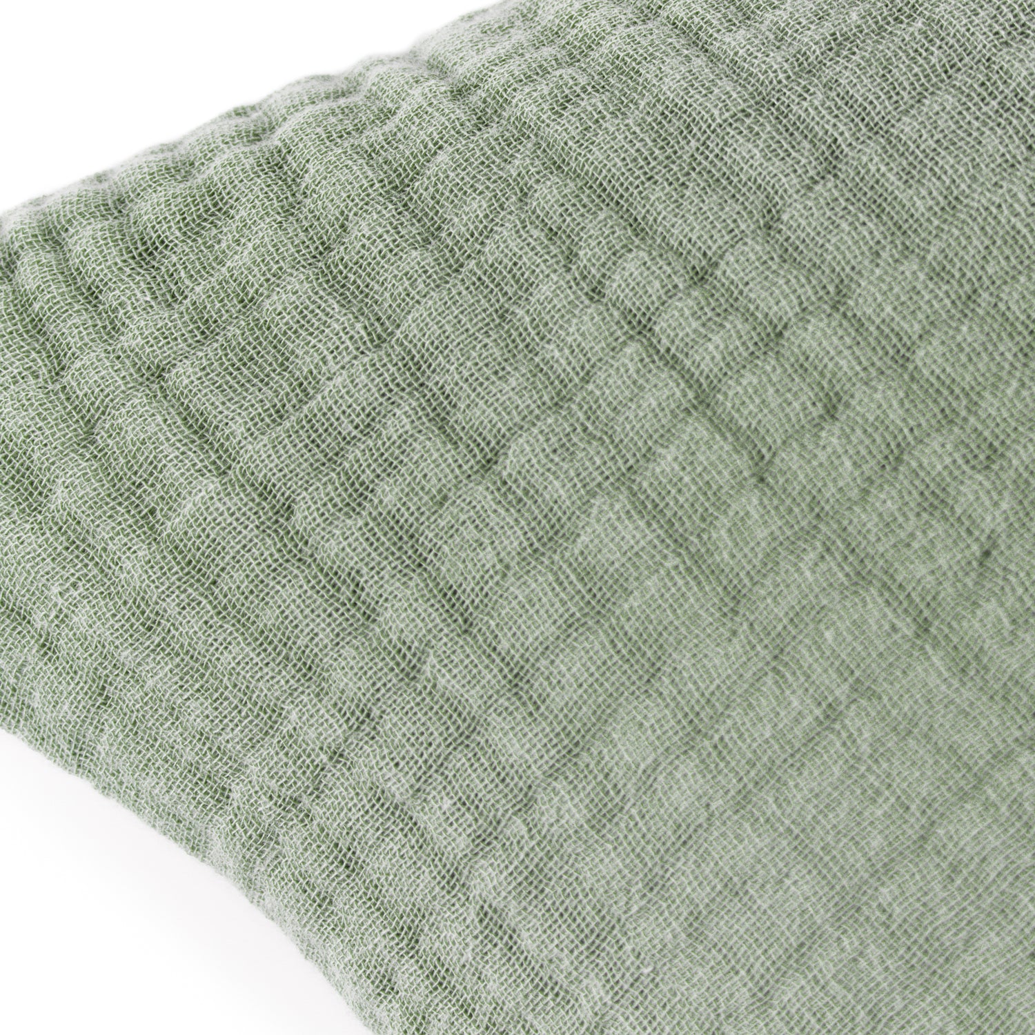 Yard Lark Muslin Crinkle Cotton Filled Cushion 45cm x 45cm Eucalyptus