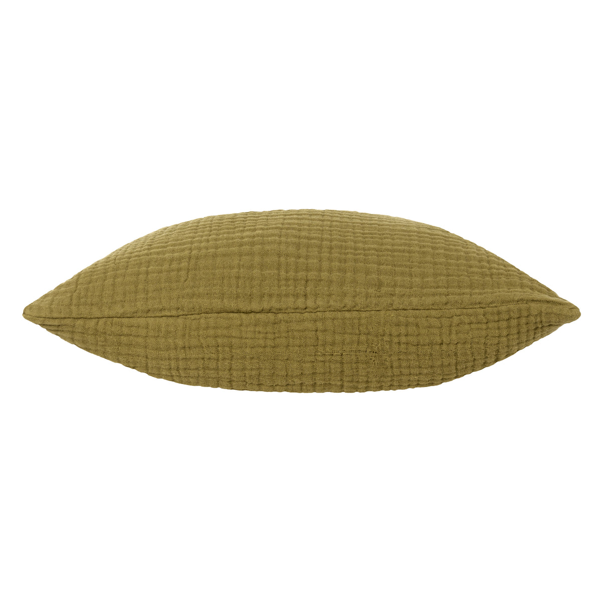 Yard Lark Muslin Crinkle Cotton Filled Cushion 45cm x 45cm Khaki
