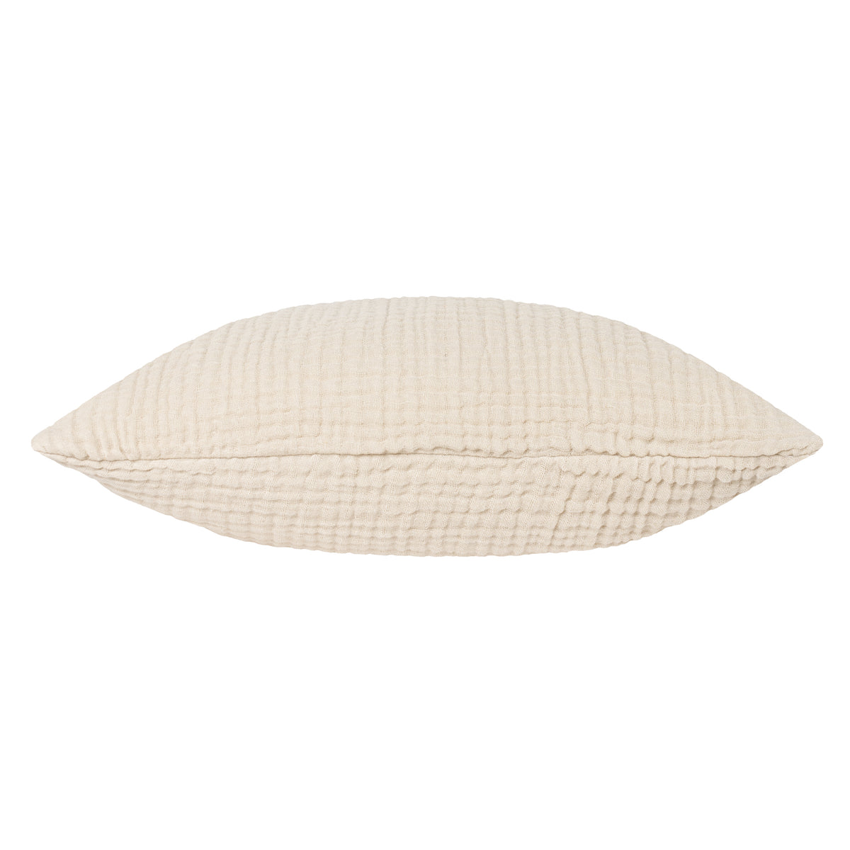 Yard Lark Muslin Crinkle Cotton Filled Cushion 45cm x 45cm Natural