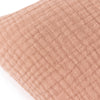 Yard Lark Muslin Crinkle Cotton Filled Cushion 45cm x 45cm Pink Clay