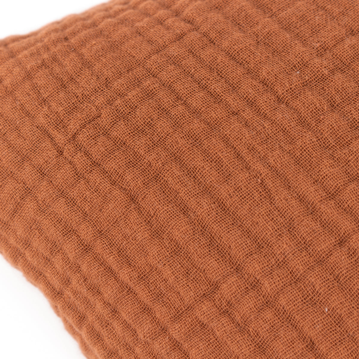 Yard Lark Muslin Crinkle Cotton Filled Cushion 45cm x 45cm Pecan