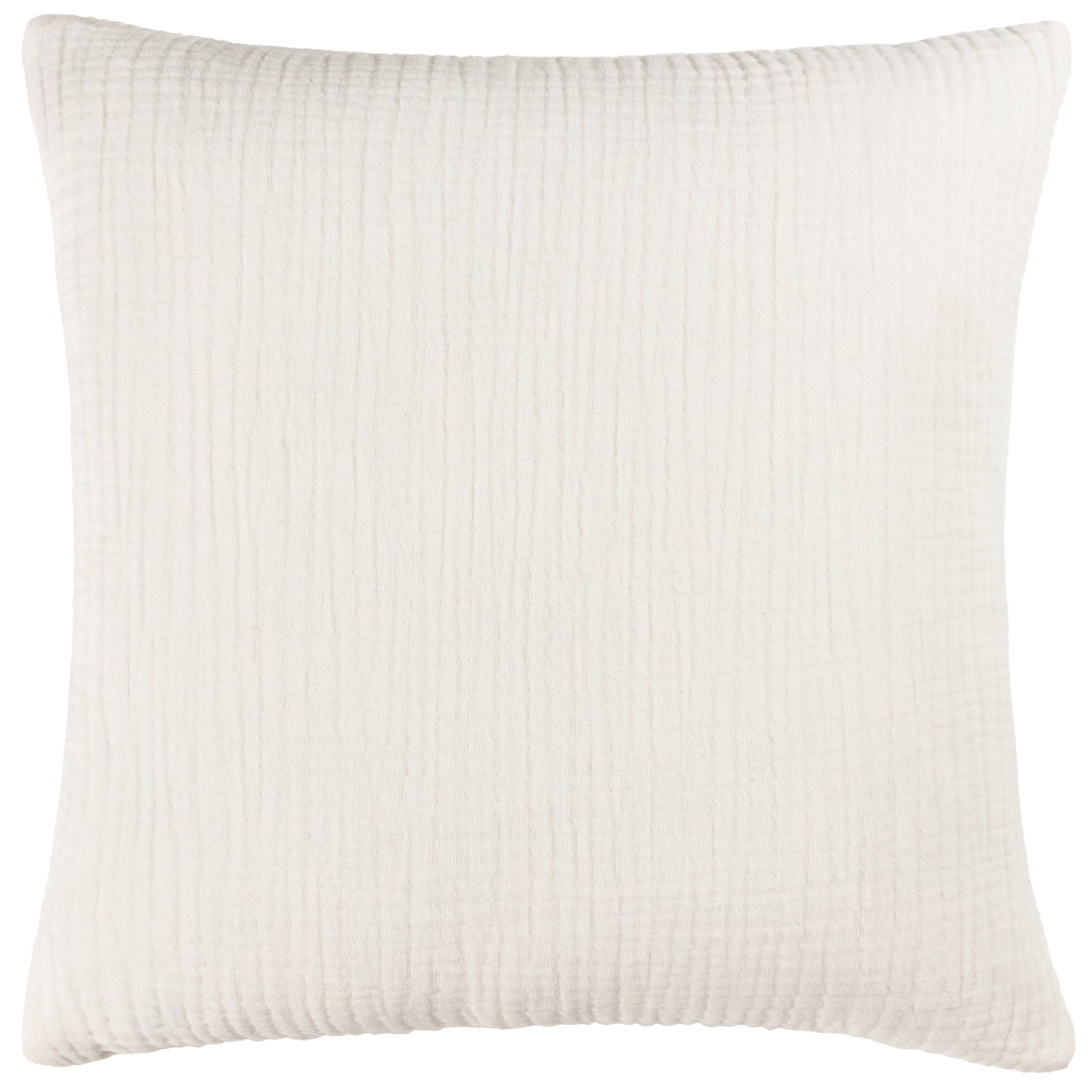Yard Lark Muslin Crinkle Cotton Filled Cushion 45cm x 45cm White