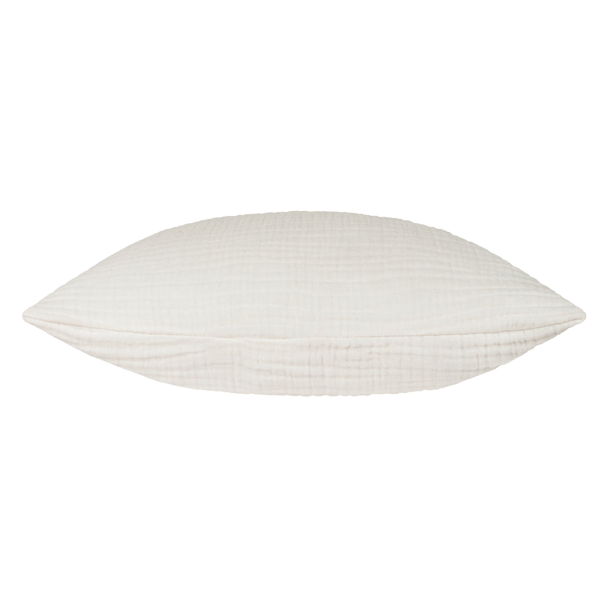 Yard Lark Muslin Crinkle Cotton Filled Cushion 45cm x 45cm White