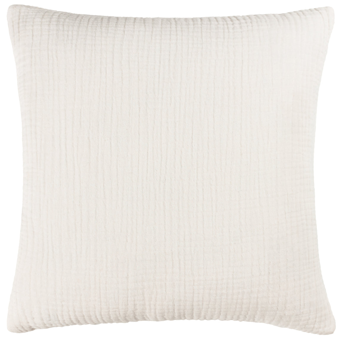 Yard Lark Muslin Crinkle Cotton Filled Cushion 45cm x 45cm White
