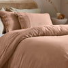 Lark Muslin Cotton Bedding Set Pink Clay