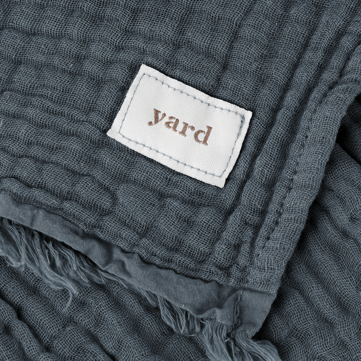 Lark Crinkled Cotton Throw Dusk