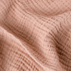 Lark Crinkled Cotton Throw Pink Clay