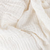 Lark Crinkled Cotton Throw White