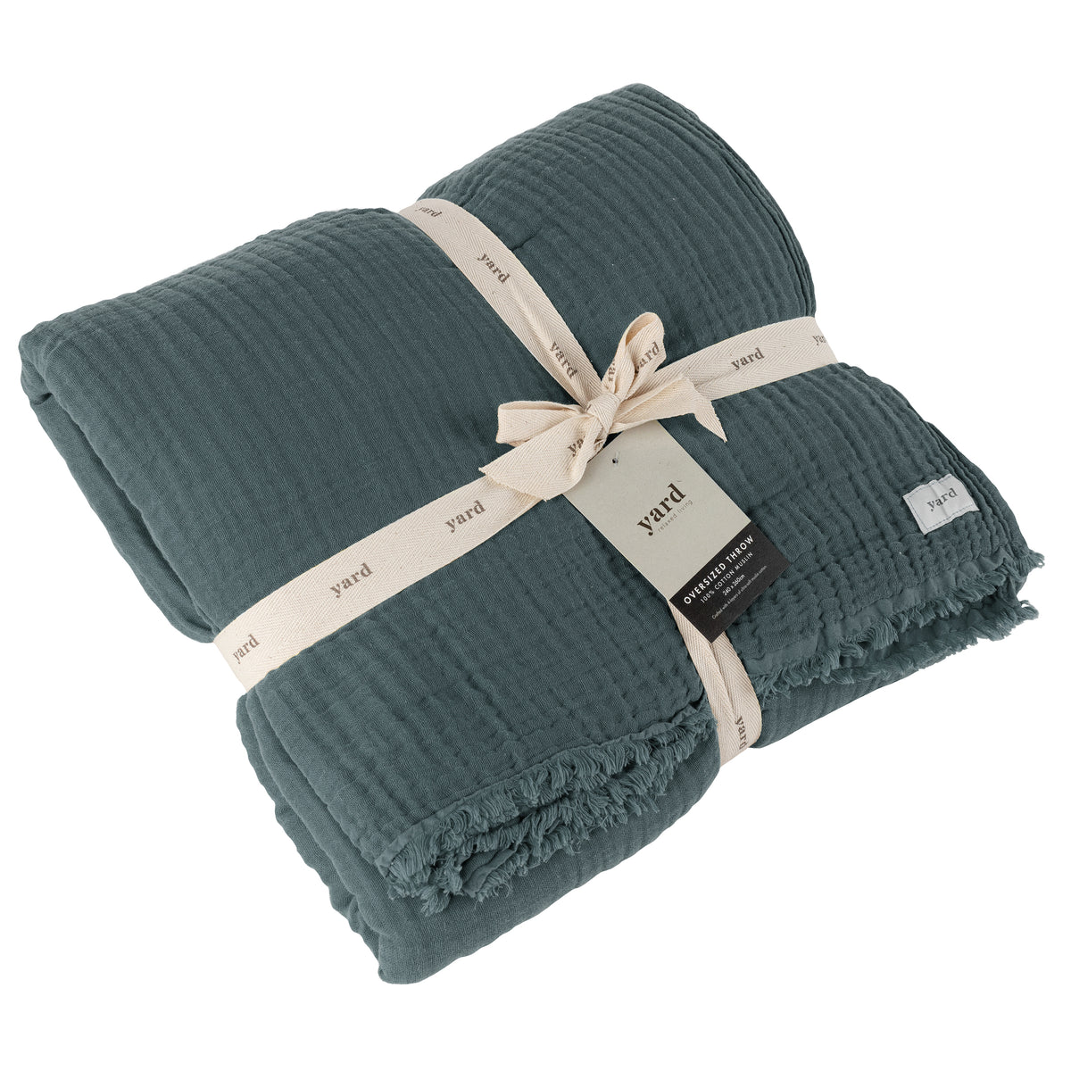 Lark Crinkled Cotton Throw Dusk