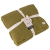 Lark Crinkled Cotton Throw Khaki
