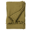 Lark Crinkled Cotton Throw Khaki