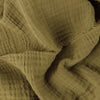 Lark Crinkled Cotton Throw Khaki