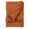 Lark Crinkled Cotton Throw Pecan