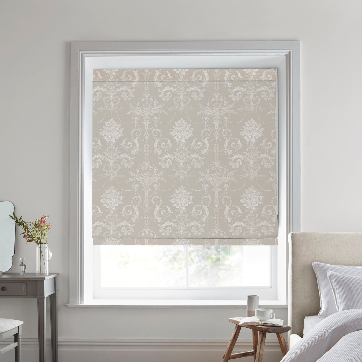 Laura Ashley Josette Made To Measure Roman Blind Dove Grey