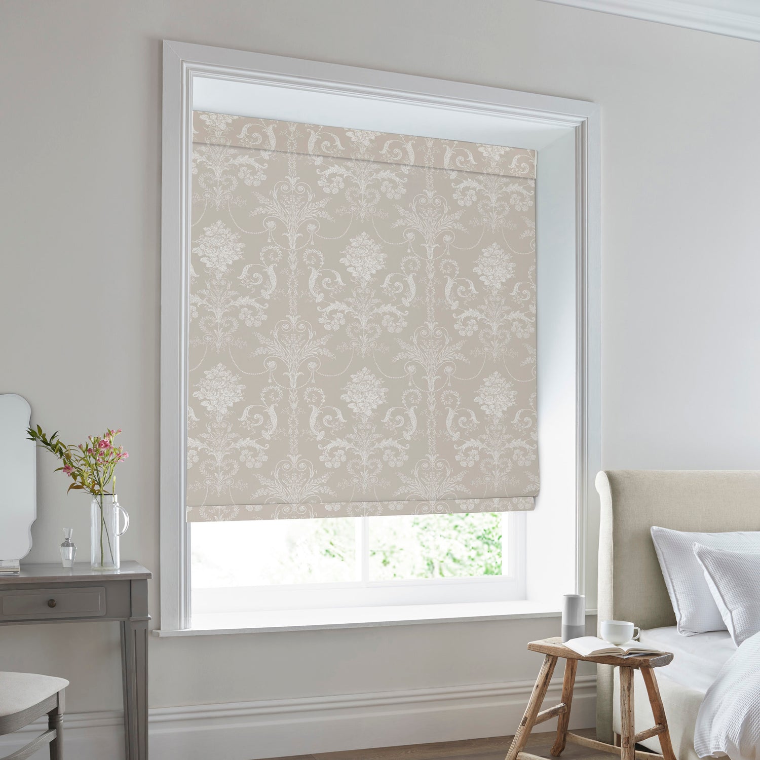 Laura Ashley Josette Made To Measure Roman Blind Dove Grey