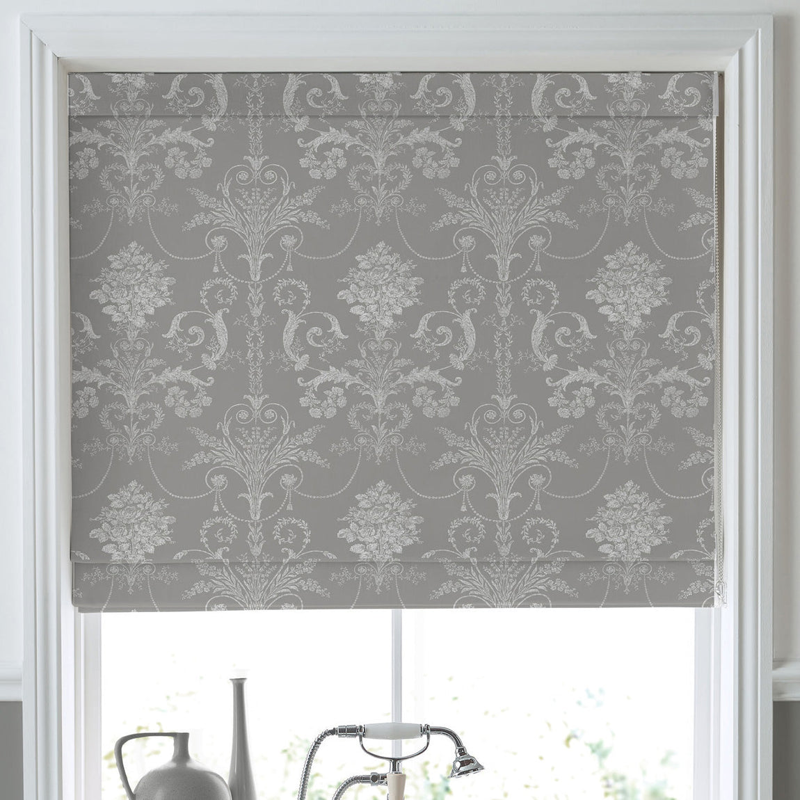 Laura Ashley Josette Made To Measure Curtains Steel