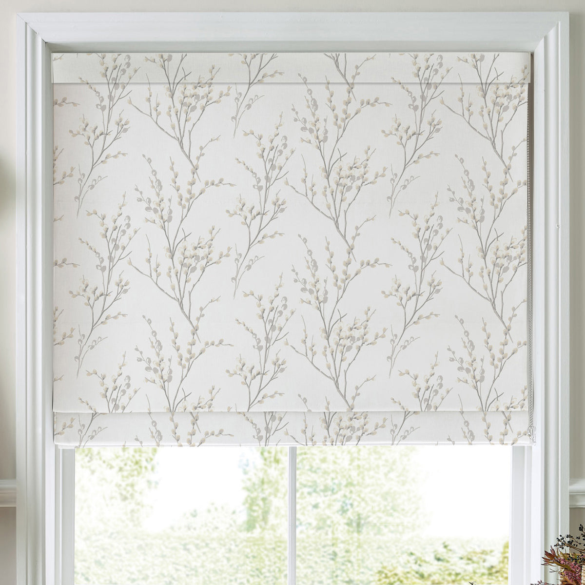 Laura Ashley Pussy Willow Made To Measure Roman Blind Dove Grey