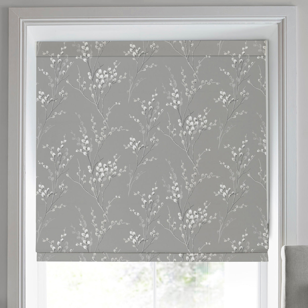 Laura Ashley Pussy Willow Made To Measure Curtains Steel