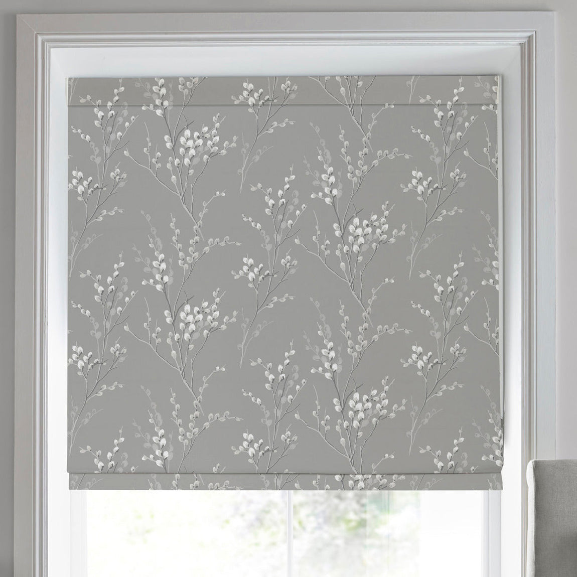 Laura Ashley Pussy Willow Made To Measure Curtains Steel