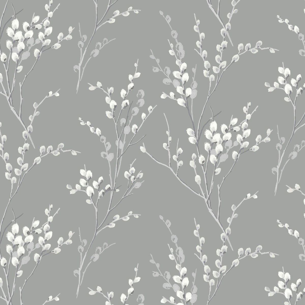 Laura Ashley Pussy Willow Made To Measure Curtains Steel