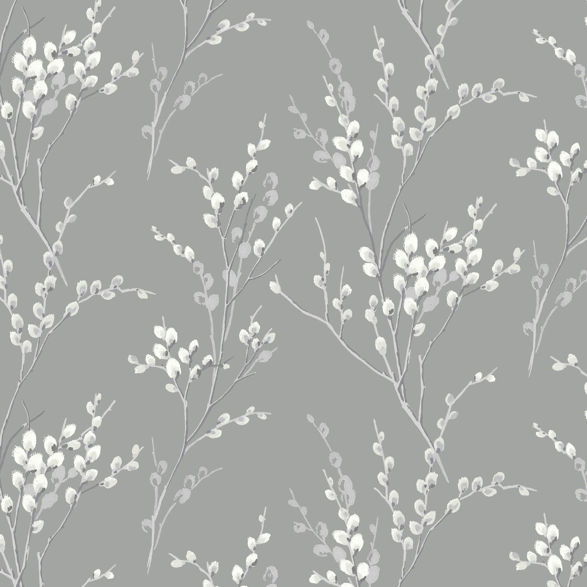 Laura Ashley Pussy Willow Made To Measure Curtains Steel