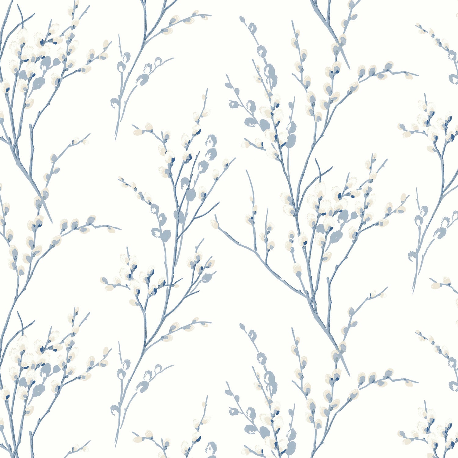 Laura Ashley Pussy Willow Made To Measure Roman Blind Off White Seaspray