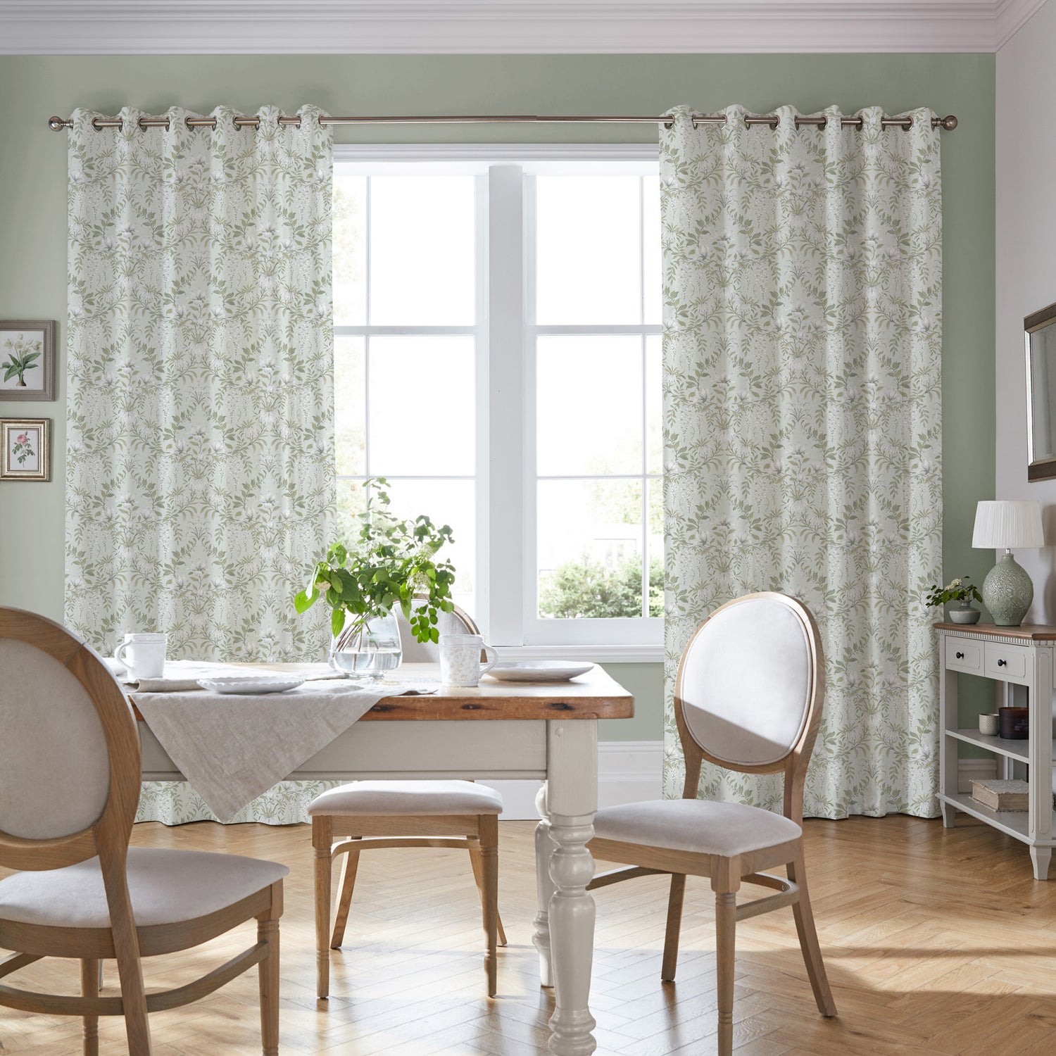 Laura Ashley Parterre Made To Measure Roman Blind Sage