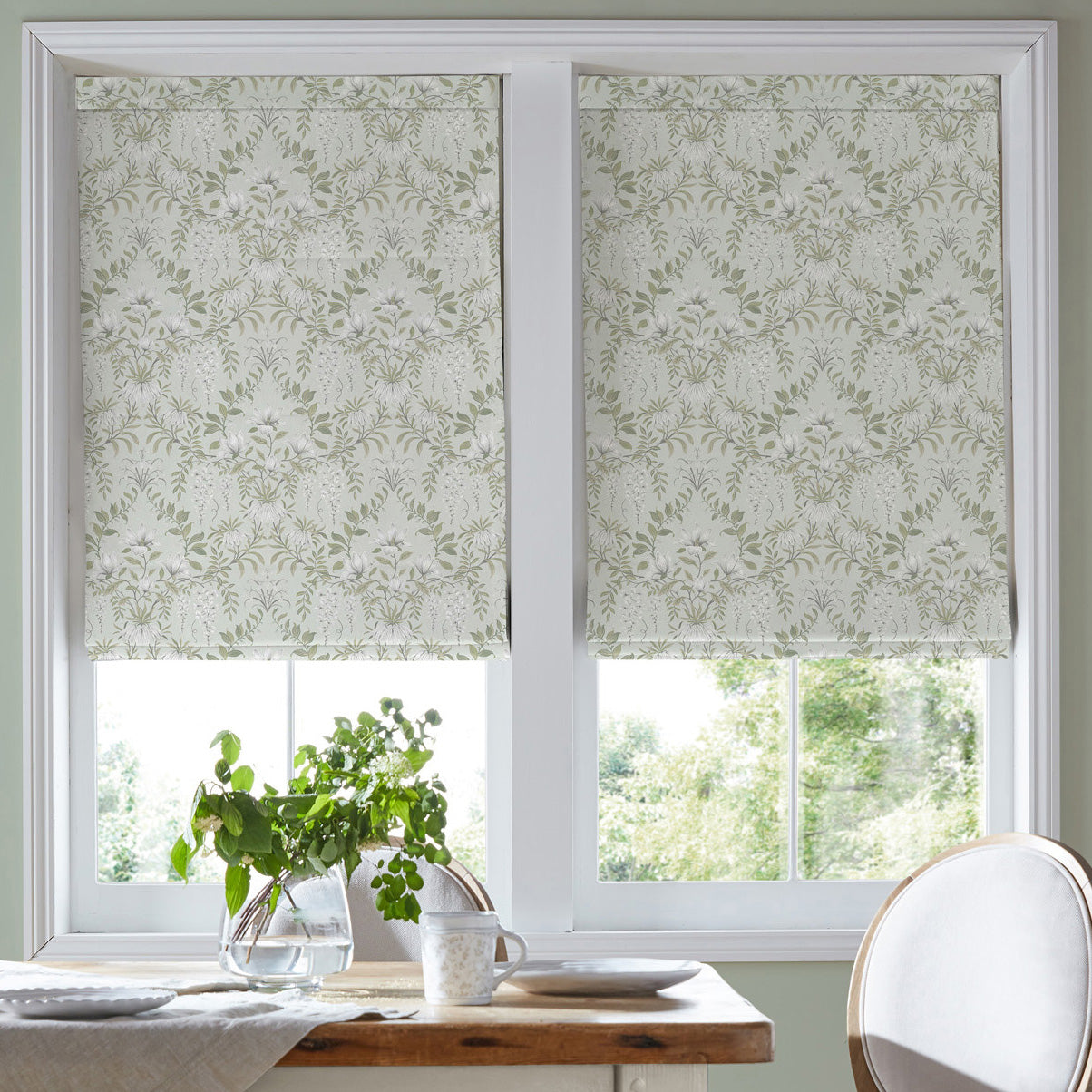 Laura Ashley Parterre Made To Measure Roman Blind Sage