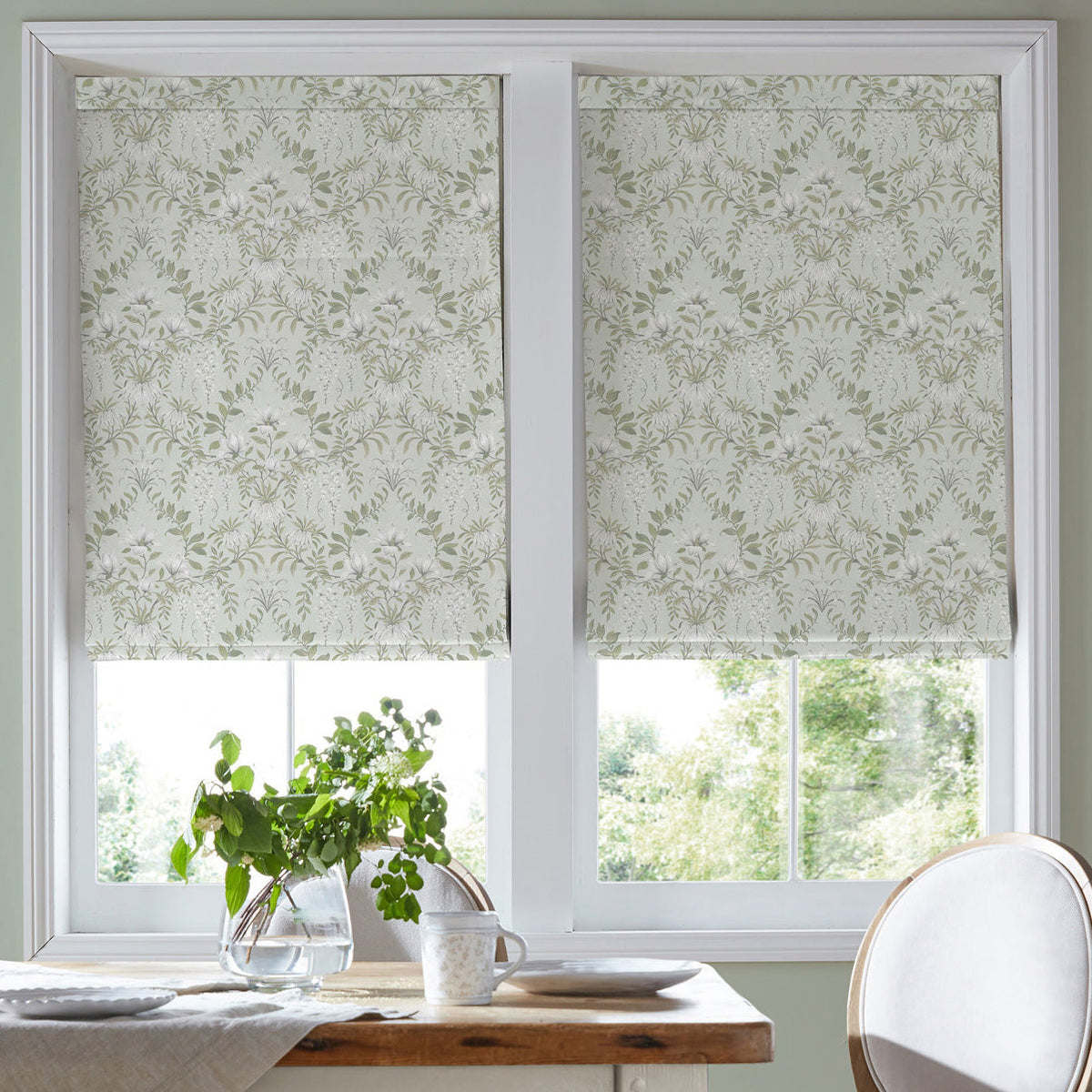 Laura Ashley Parterre Made To Measure Curtains Sage