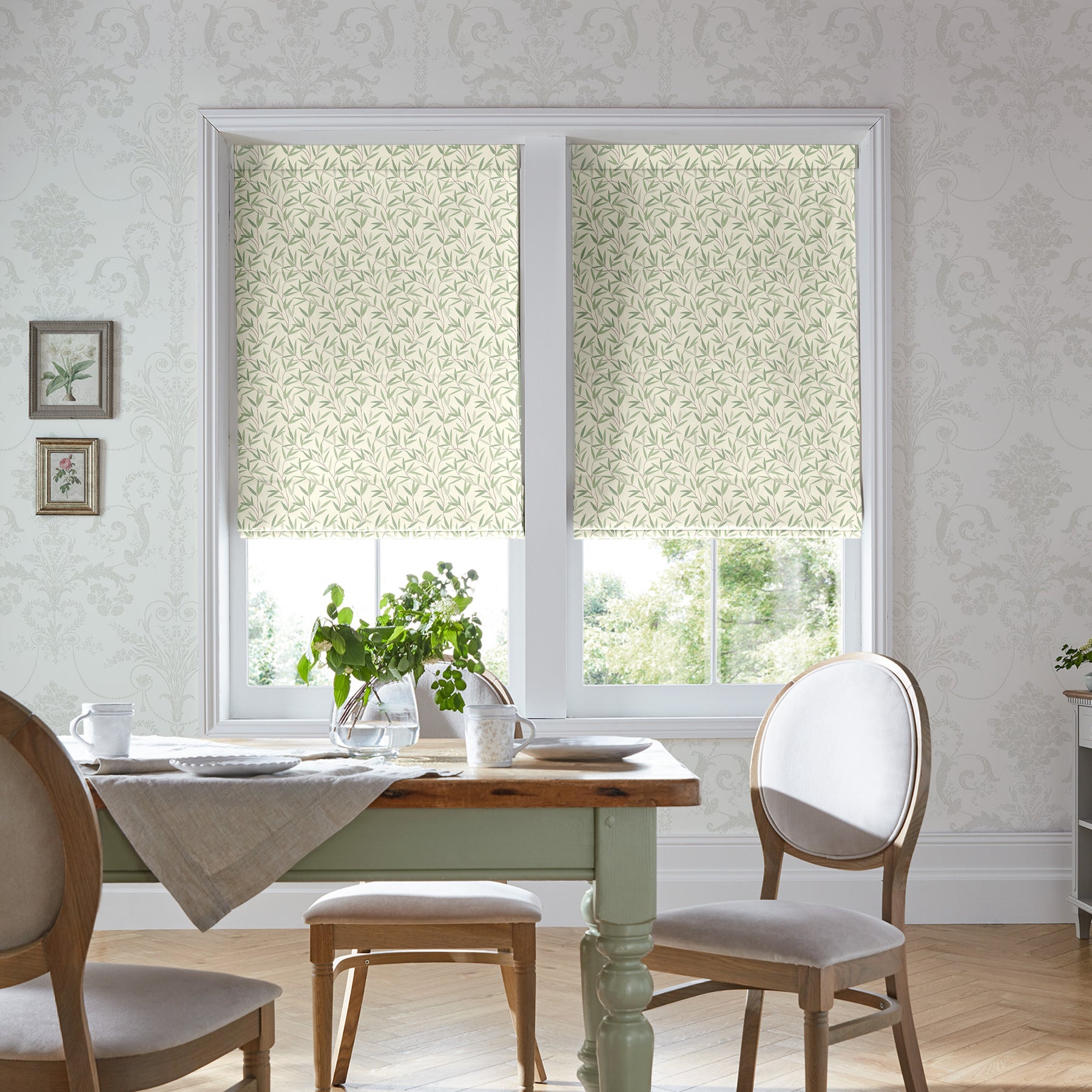 Laura Ashley Willow Leaf Made To Measure Roman Blind Hedgerow