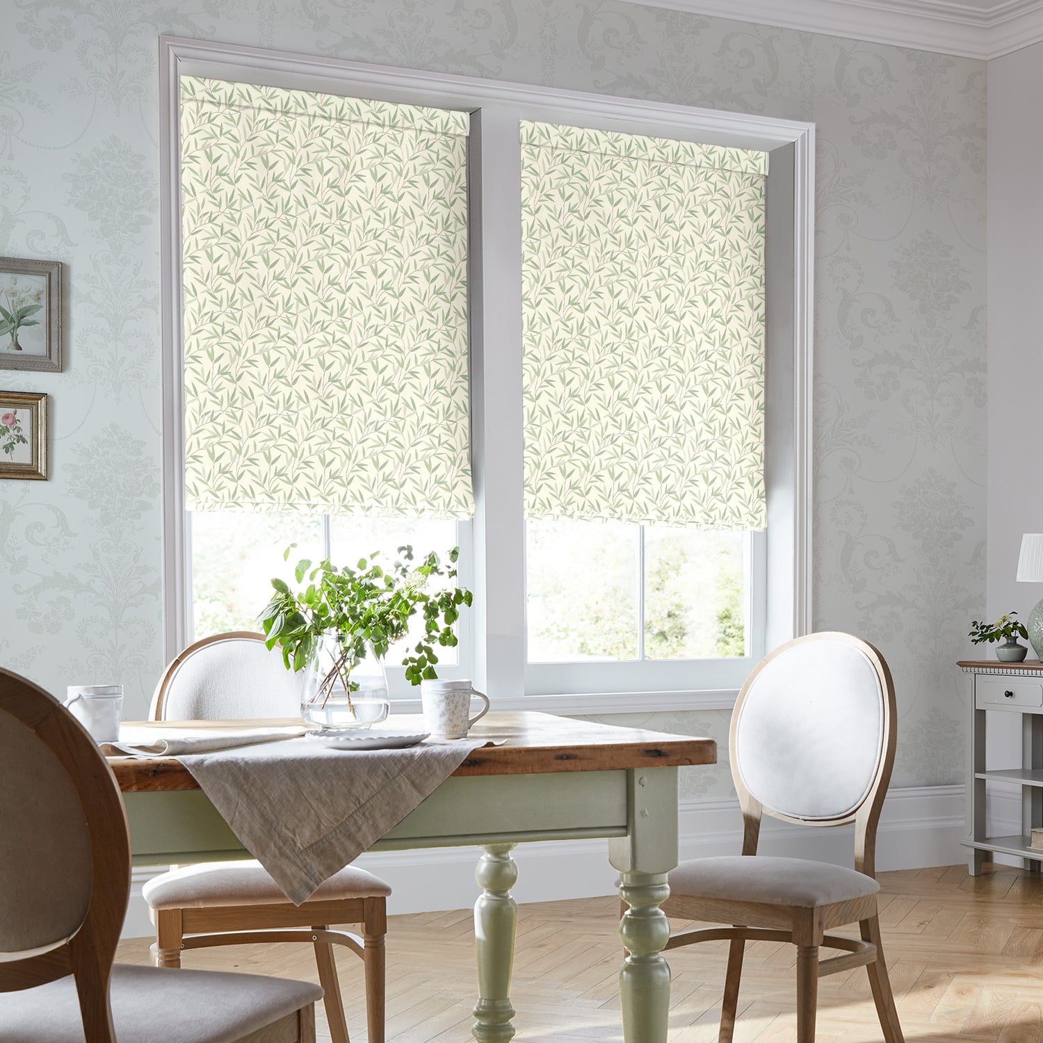 Laura Ashley Willow Leaf Made To Measure Roman Blind Hedgerow