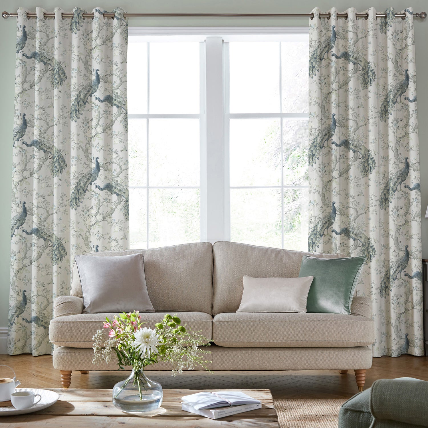 Laura Ashley Belvedere Made To Measure Curtains Midnight