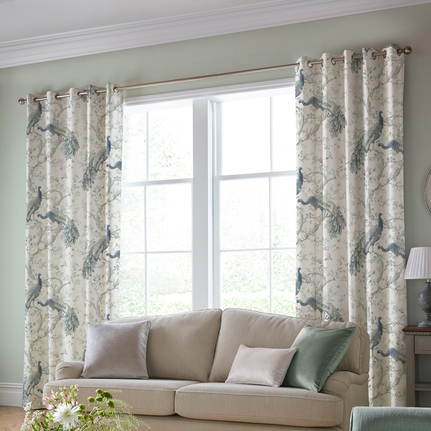 Laura Ashley Belvedere Made To Measure Curtains Midnight