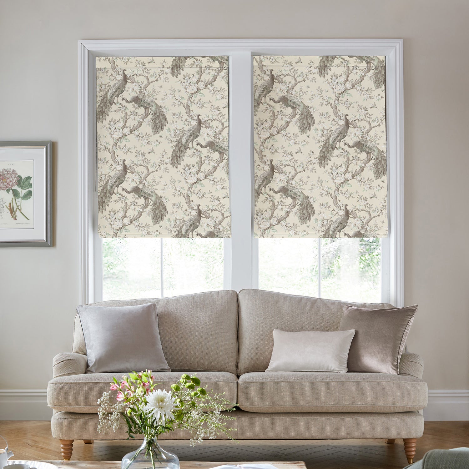 Laura Ashley Belvedere Made To Measure Roman Blind Soft Truffle