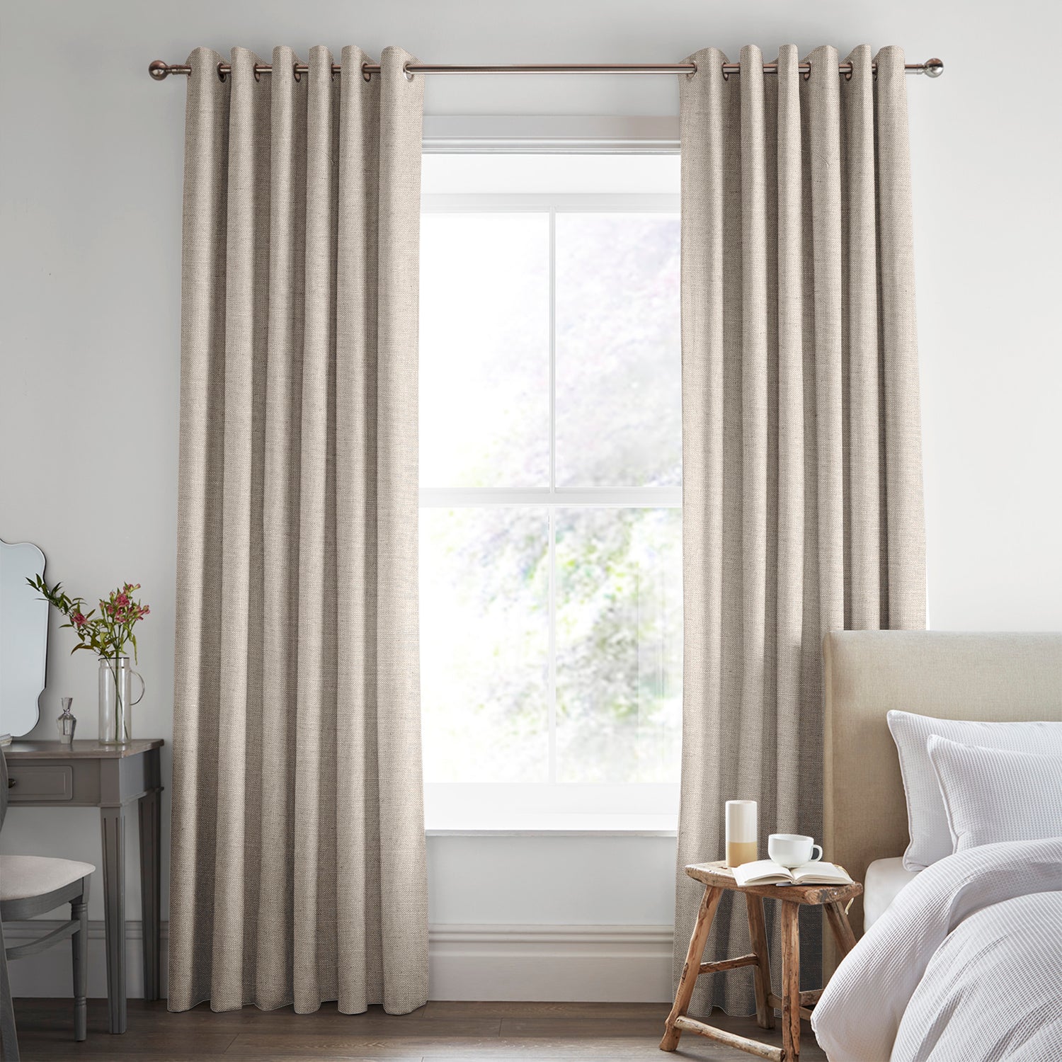 Laura Ashley Swanson Made To Measure Roman Blind Natural