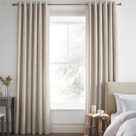 Laura Ashley Swanson Made To Measure Curtains Natural