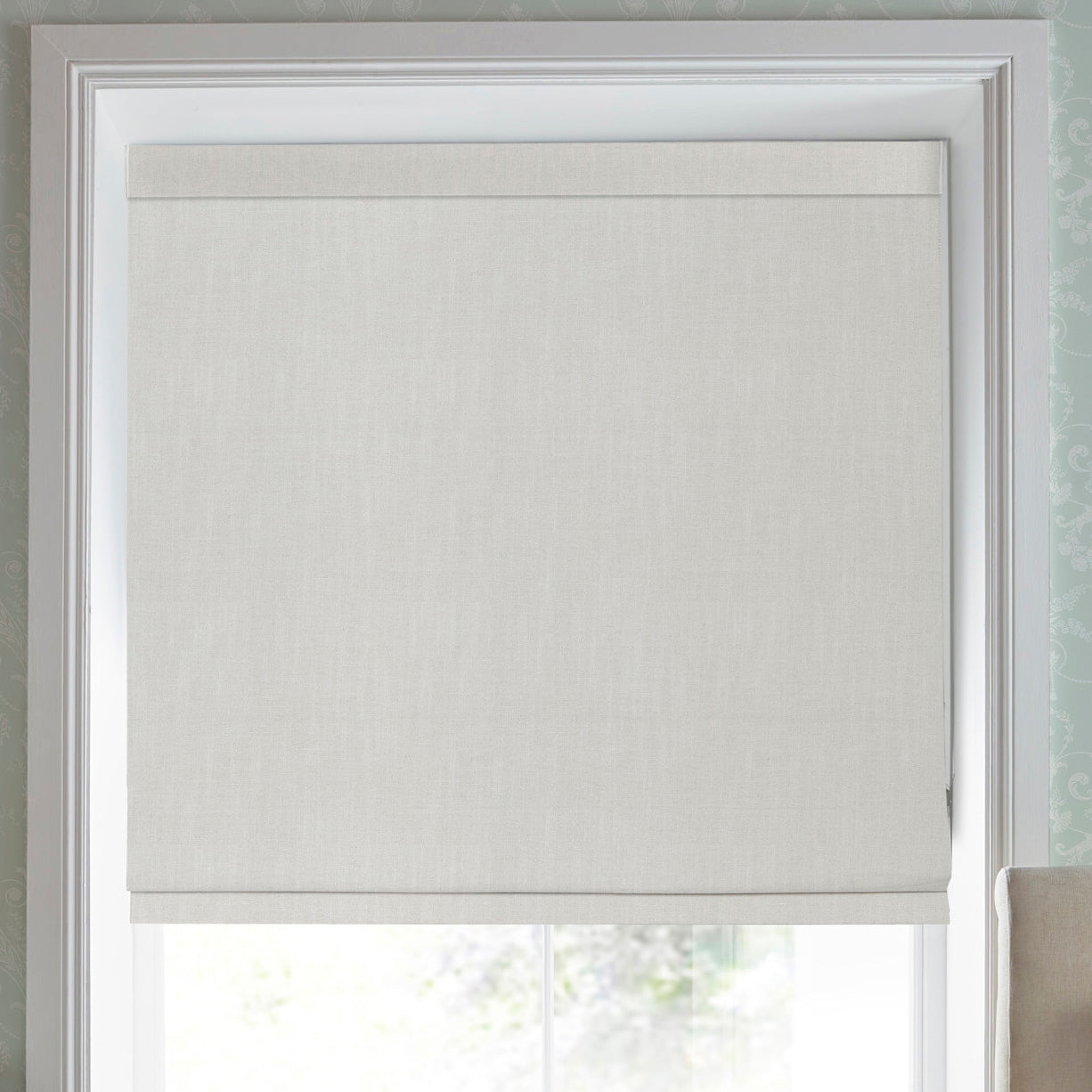 Laura Ashley Swanson Made To Measure Roman Blind Dove Grey