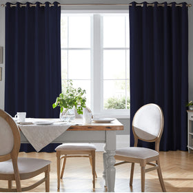 Laura Ashley Swanson Made To Measure Curtains Midnight
