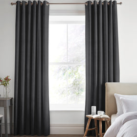 Laura Ashley Swanson Made to Measure Curtain Charcoal