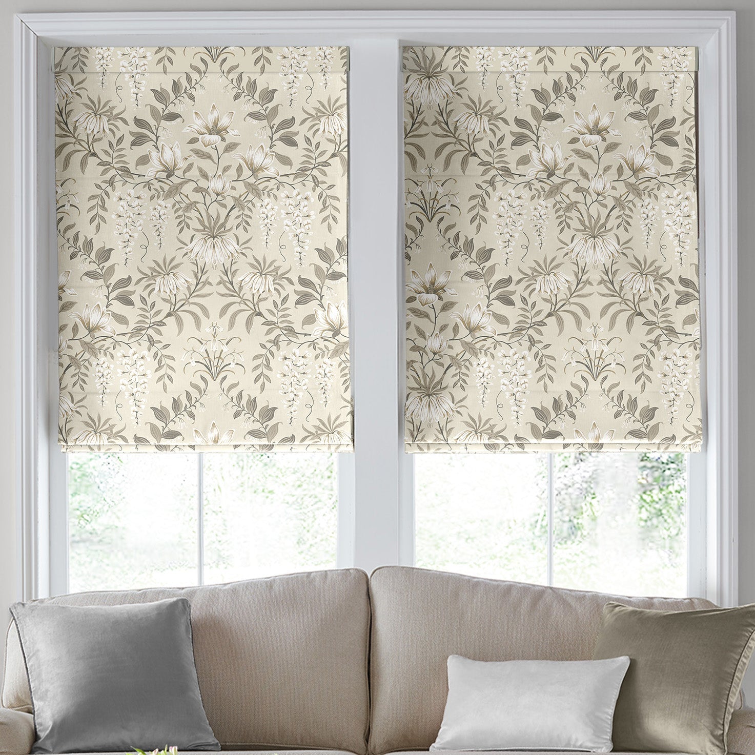 Laura Ashley Parterre Made To Measure Curtains Natural
