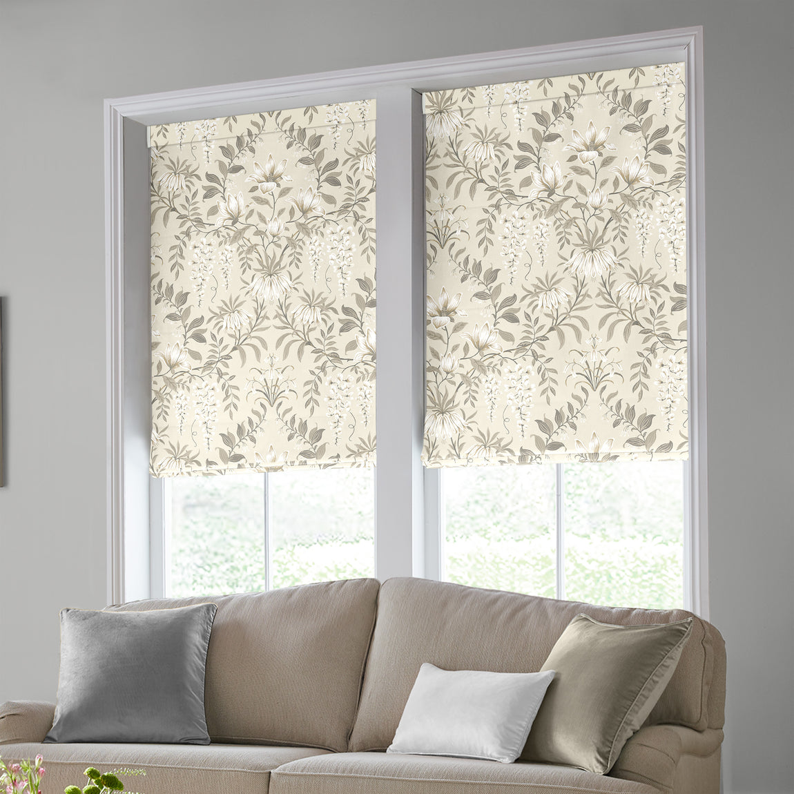 Laura Ashley Parterre Made To Measure Roman Blind Natural