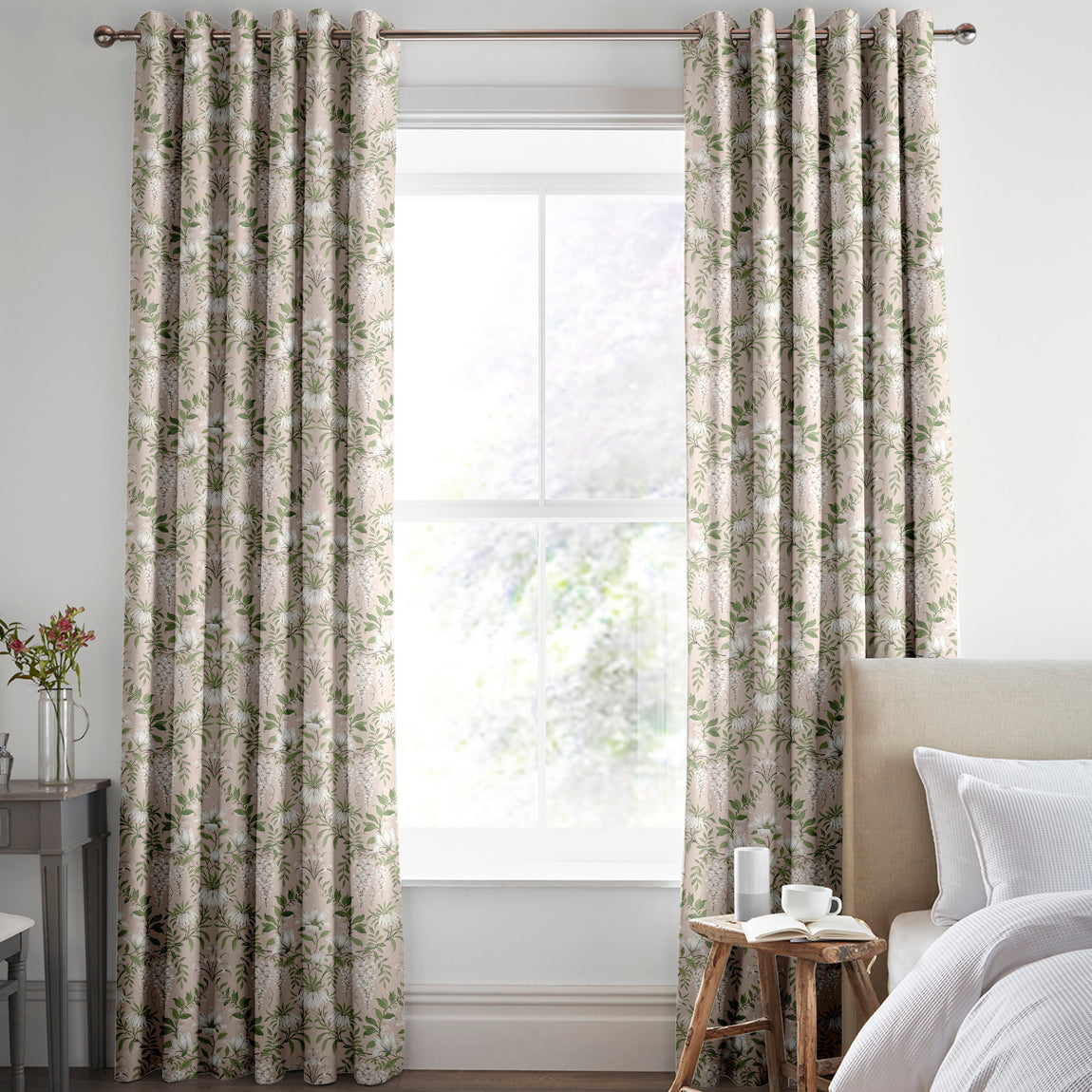 Laura Ashley Parterre Made to Measure Curtain Blush
