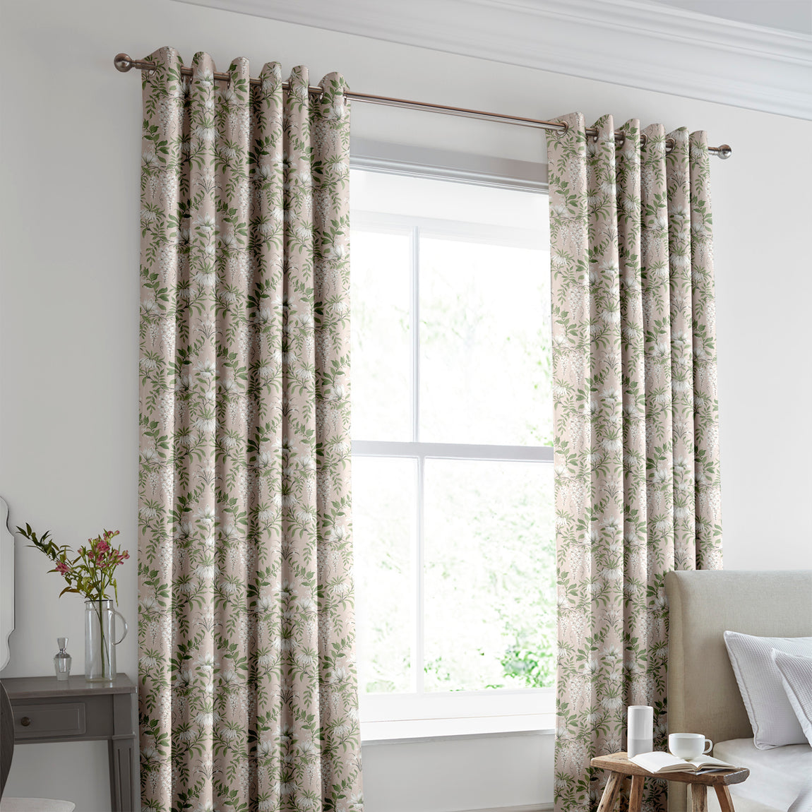Laura Ashley Parterre Made to Measure Curtain Blush