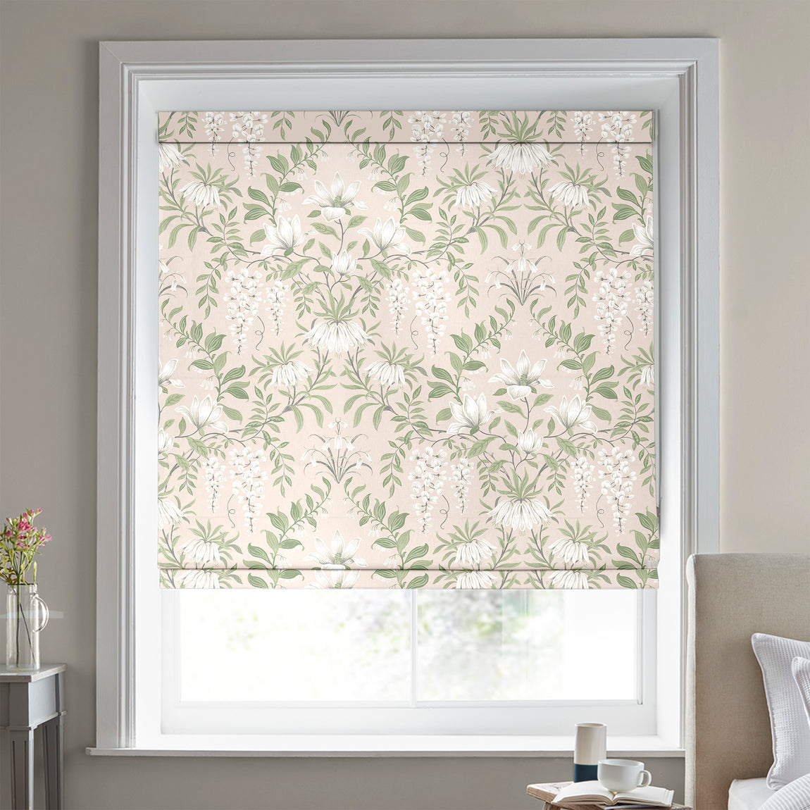 Laura Ashley Parterre Made to Measure Roman Blind Blush
